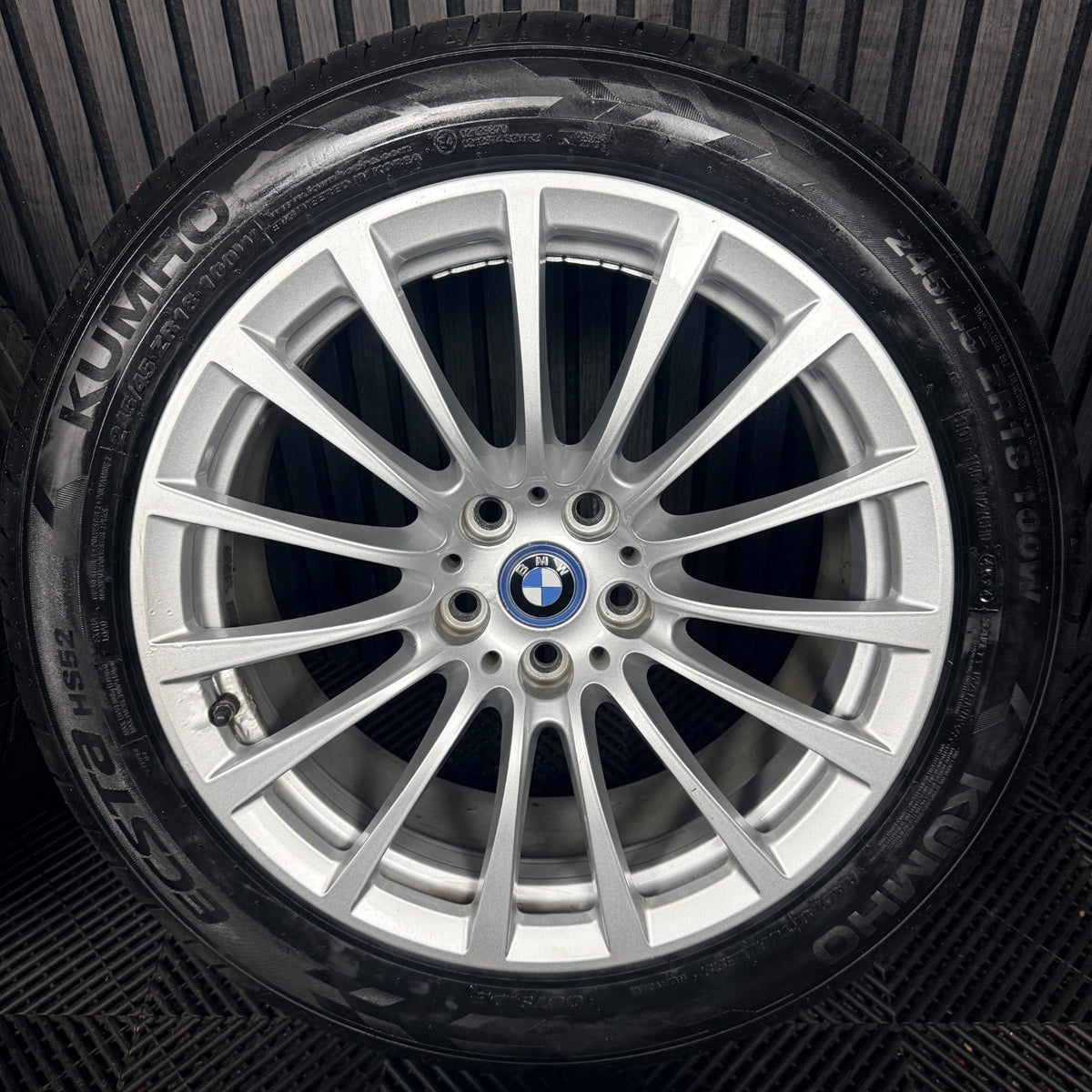 18" Bmw 5 Series 619 Silver Multispoke G30 G31 Alloy Wheel Tyres 6861224 Genuine