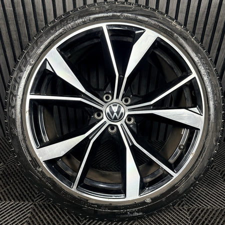 1X 20'' VW Tiguan Misano R Line 5NA601025AH Black DC Alloy Tyre Wheel Genuine
