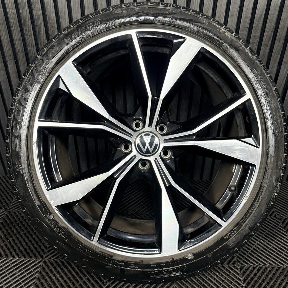 1X 20'' VW Tiguan Misano R Line 5NA601025AH Black DC Alloy Tyre Wheel Genuine