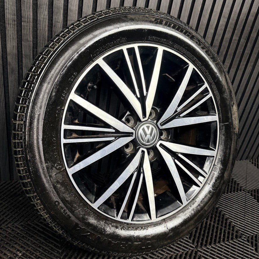 1X 16'' Genuine VW Golf MK7.5 MK7 Linas Alloy Wheel Tyre Gt Single 5G0601025CD