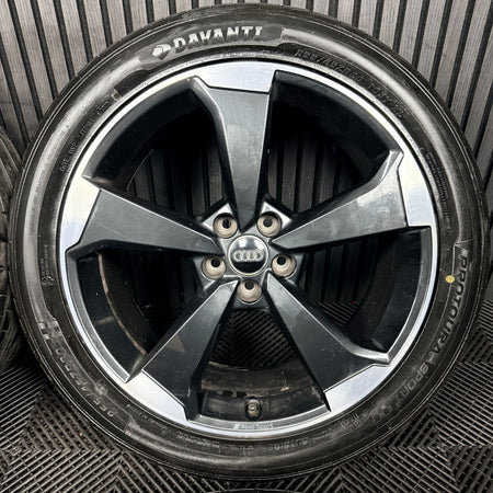 20'' Audi Q5 S Line Rotor Black Edition Alloy Wheels Tyres 80A601025AQ Genuine