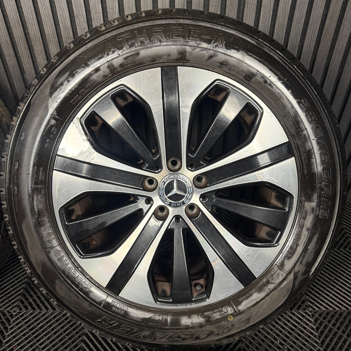 18'' GENUINE MERCEDES GLC BLACK DC ALLOY WHEELS TYRES ALLOYS A2534014600