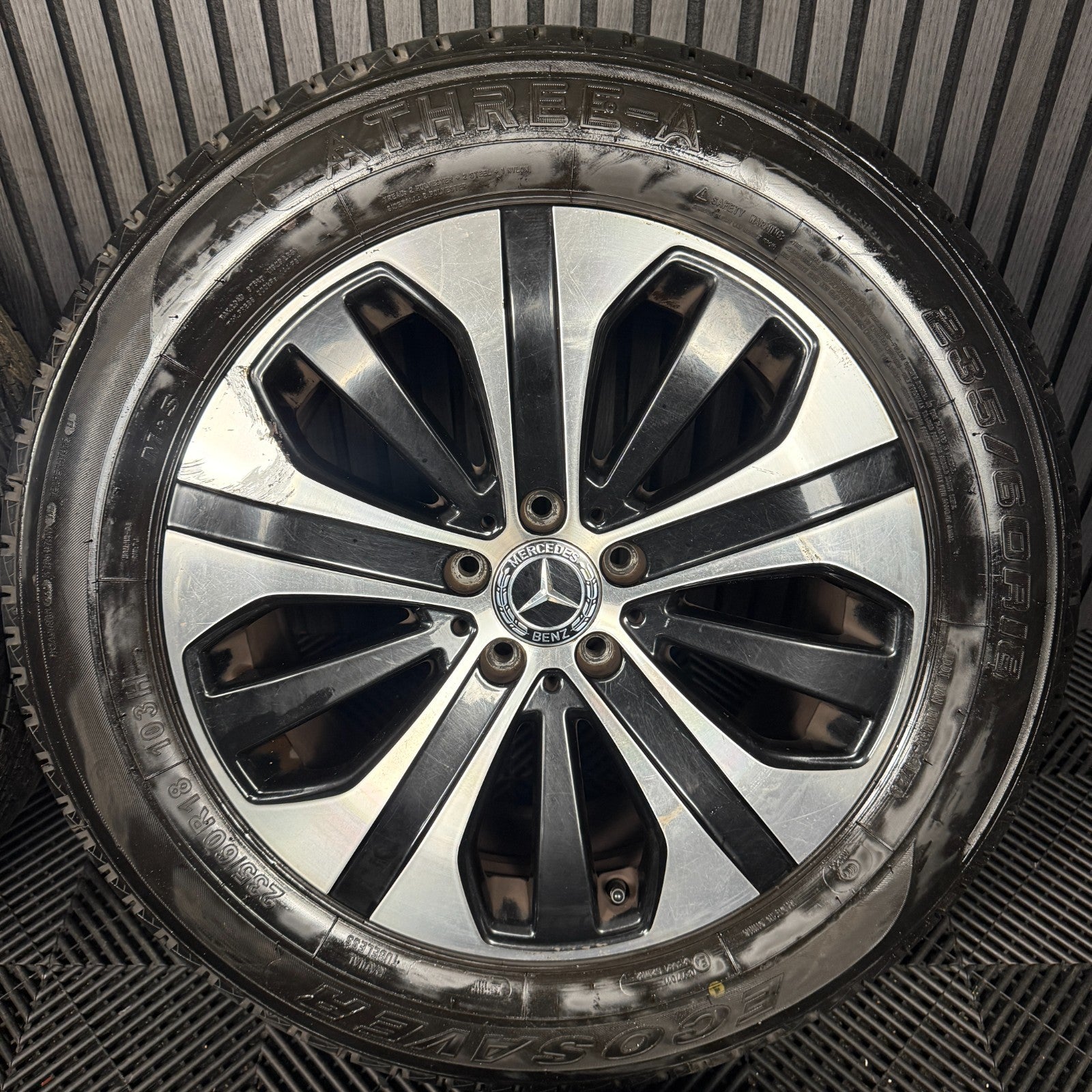 18'' GENUINE MERCEDES GLC BLACK DC ALLOY WHEELS TYRES ALLOYS A2534014600