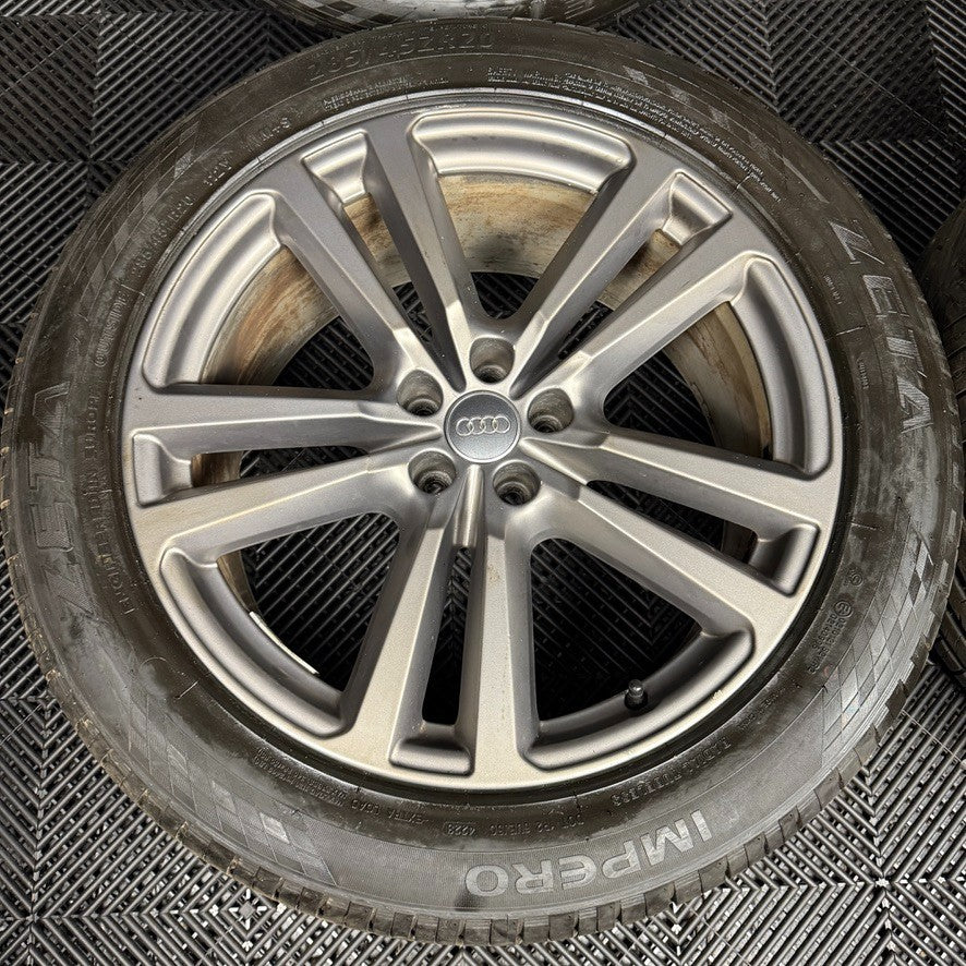 20'' GENUINE AUDI Q7 S LINE 5 DOUBLE SPOKE ALLOY WHEELS ALLOYS TYRES 4M0601025H