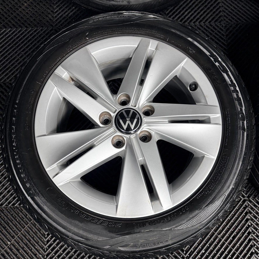 16’’ VW Golf Mk8 Norfolk Mk7 Mk6 Alloy Wheels Tyres 5H0601025 Genuine