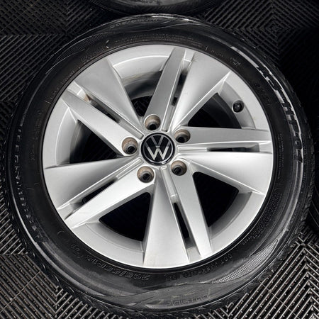 16’’ VW Golf Mk8 Norfolk Mk7 Mk6 Alloy Wheels Tyres 5H0601025 Genuine