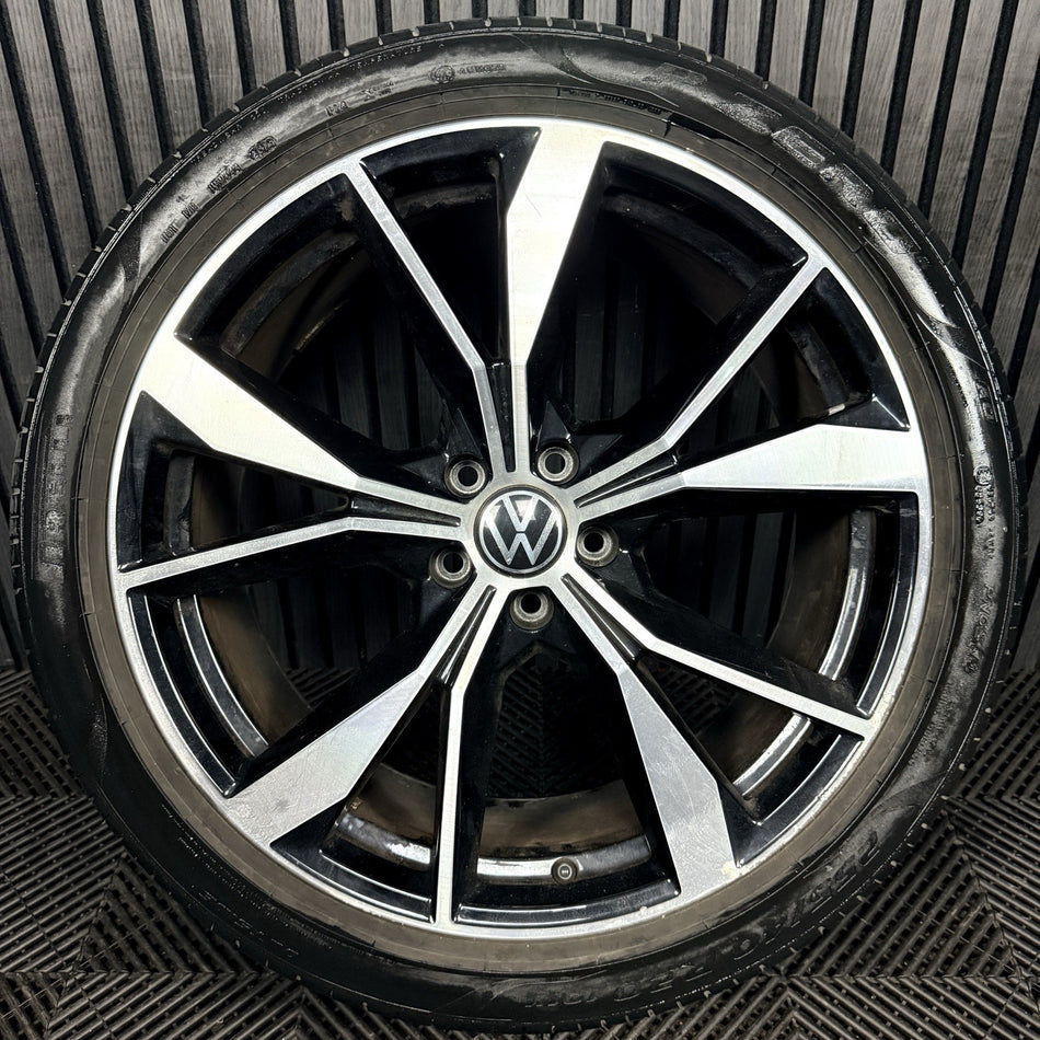 1X 20'' VW Tiguan Misano R Line 5NA601025AH Black DC Alloy Tyre Wheel Genuine
