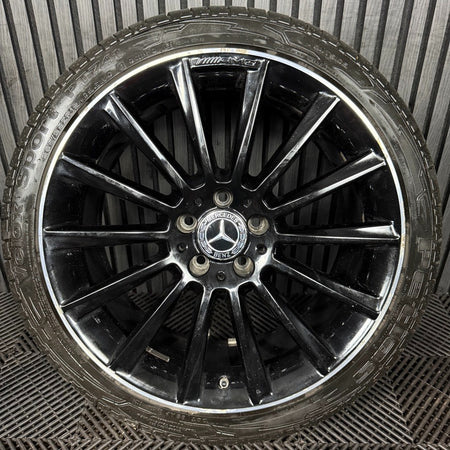 1X 19" GENUINE AMG MERCEDES C CLASS BLACK DC ALLOY WHEEL W205 REAR A2054011400