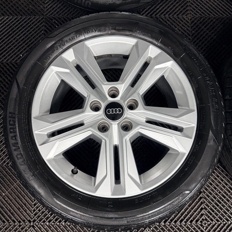 17'' Audi Q2 5 Double Spoke Alloy Wheels Tyres Alloys 81A601025AJ Genuine