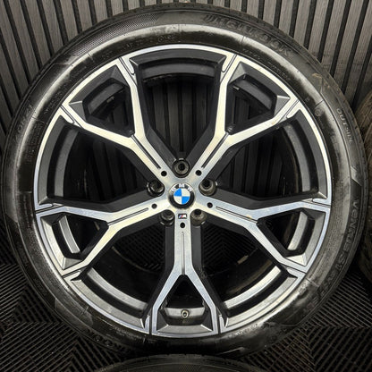 21'' GENUINE BMW X5 X6 G05 G06 741M M SPORT ALLOYS WHEELS ALLOYS TYRES