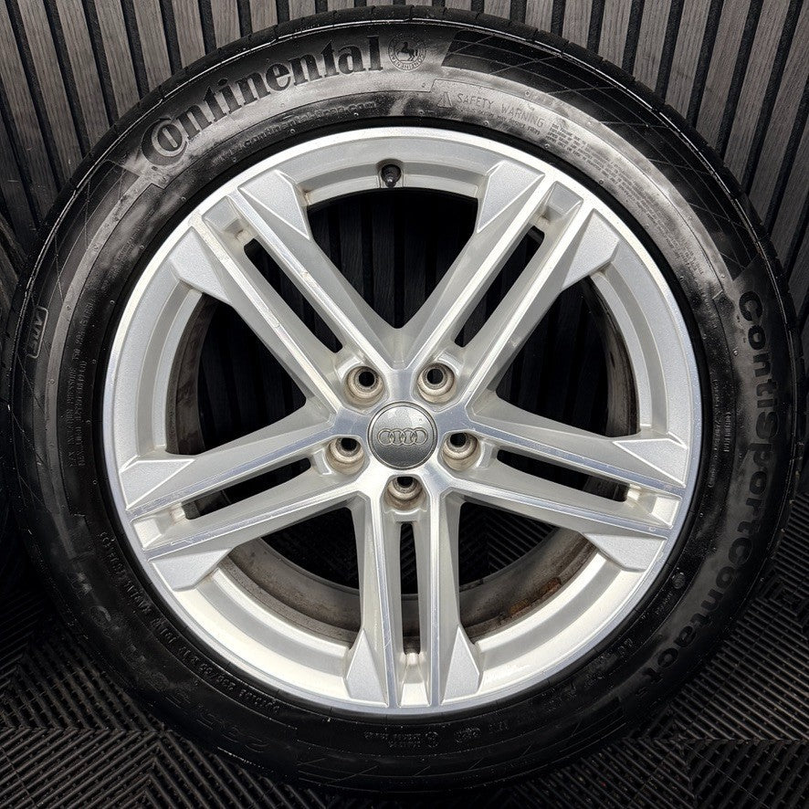 19'' Audi Q5 5 Double Spoke S Line Alloy Wheels Tyres 5X112 80A601025G Genuine