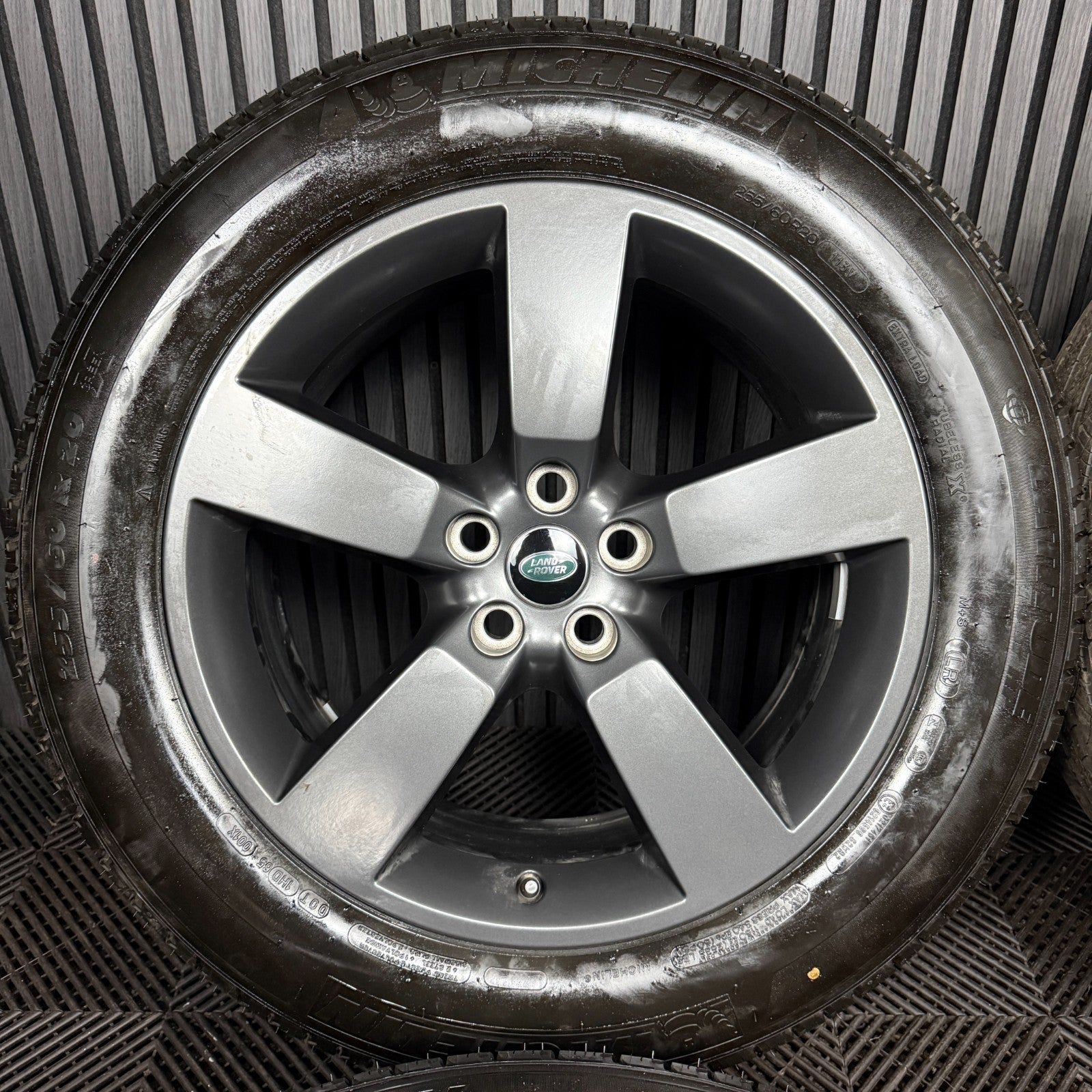 20'' GENUINE LAND ROVER DEFENDER 5 SPOKE GREY 5098 ALLOY WHEELS TYRES ALLOYS