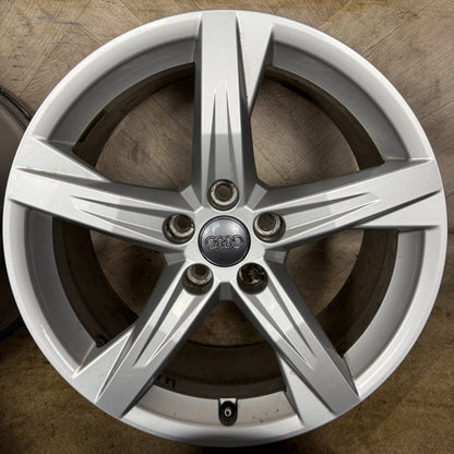 18'' GENUINE AUDI A4 A6 A3 Q5 Q3 5 SPOKE WHEELS ALLOYS 80A601025BE