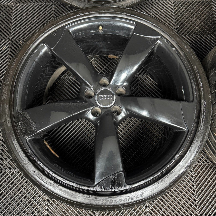 21" GENUINE AUDI A7 S LINE S7 ROTOR BLACK EDITION ALLOY WHEELS TYRES 4H0601025BA