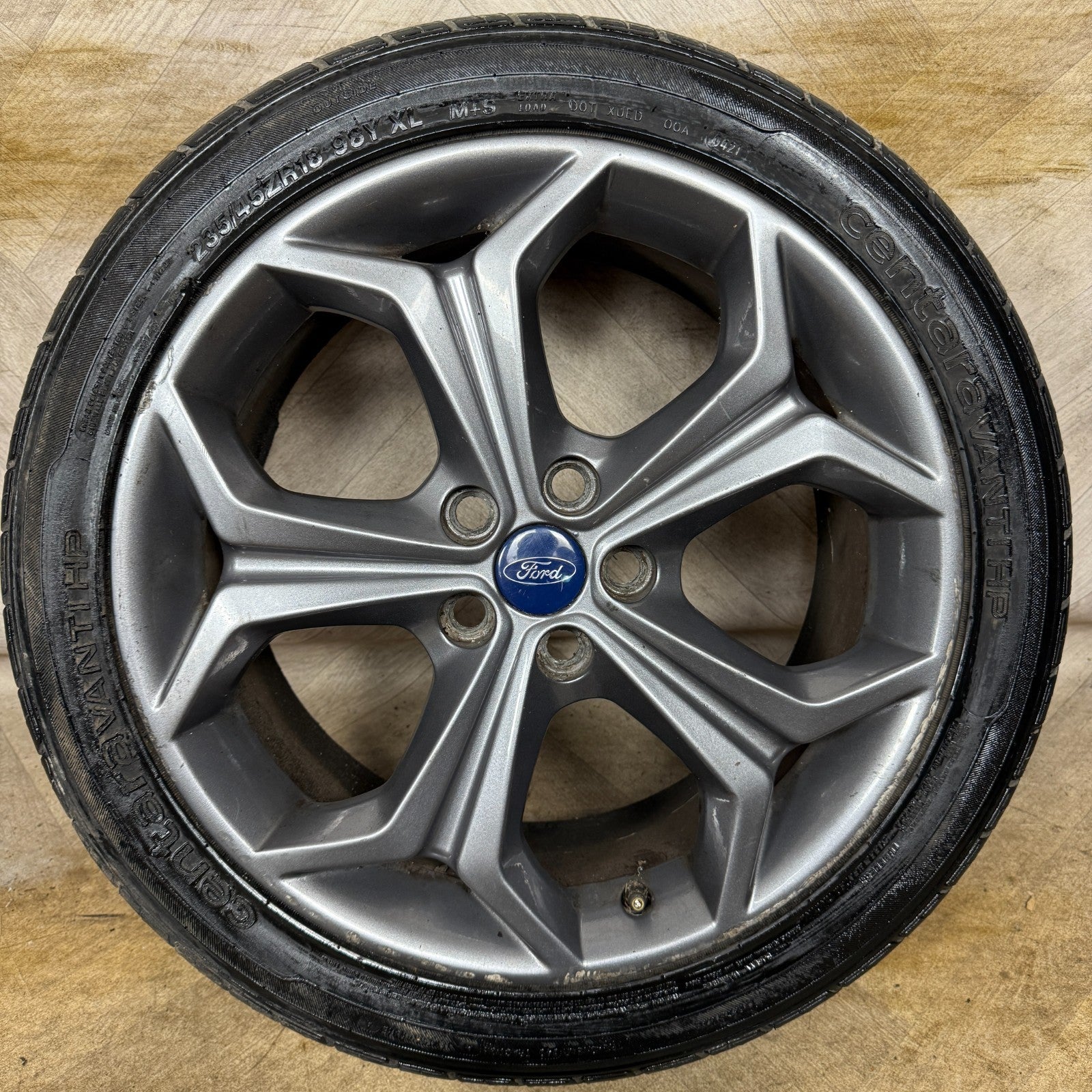 1X 18'' GENUINE FORD S MAX MK1 GREY TITANIUM X ALLOY WHEEL SINGLE AM2J1007DC