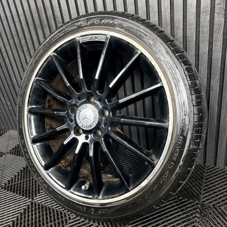 1X 18'' Mercedes AMG A Class CLA W176 Black Alloy Wheel Tyre A1764010200 Genuine