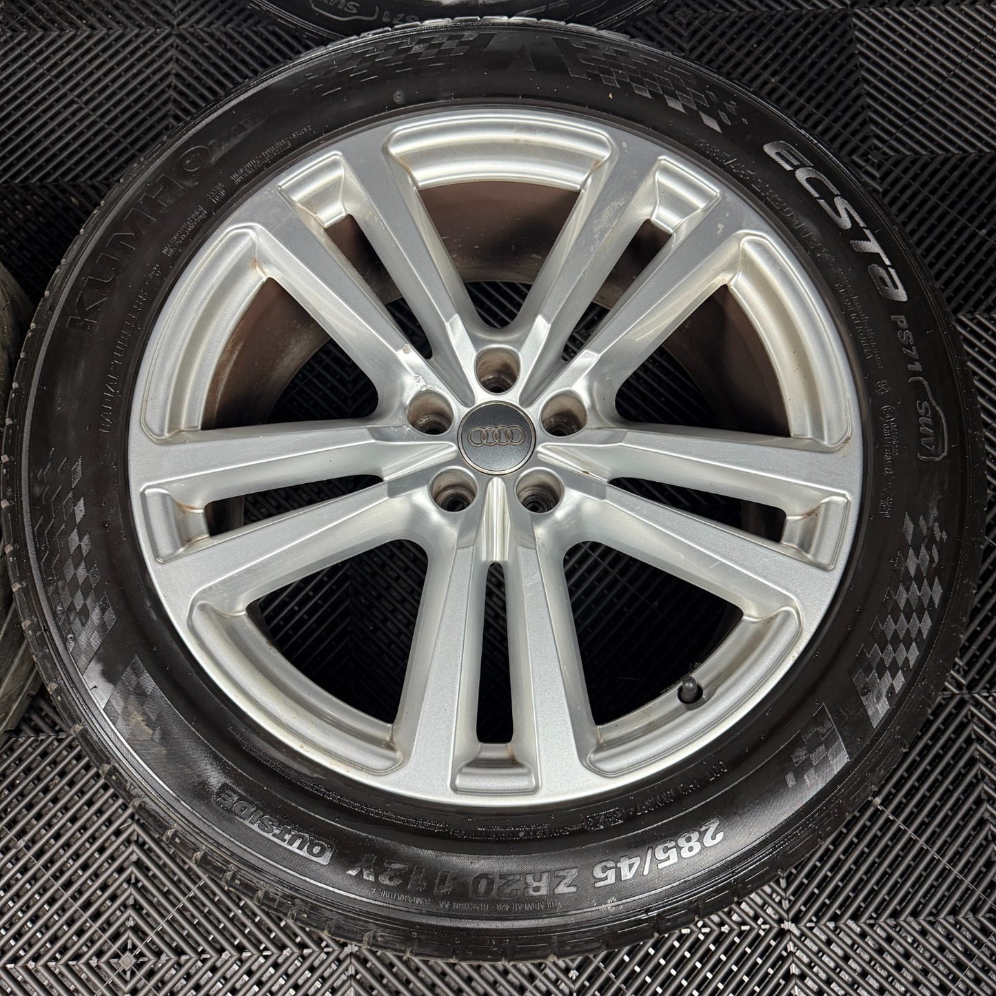 20'' GENUINE AUDI Q7 S LINE 5 DOUBLE SPOKE ALLOY WHEELS ALLOYS TYRES 4M0601025H