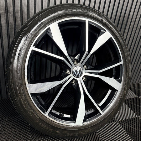 1X 20'' VW Tiguan Misano R Line 5NA601025AH Black DC Alloy Tyre Wheel Genuine