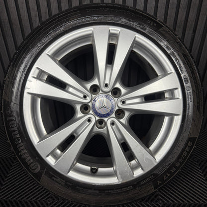 1X 17'' GENUINE MERCEDES A B CLASS CLA SILVER ALLOY WHEEL TYRE A2464011400