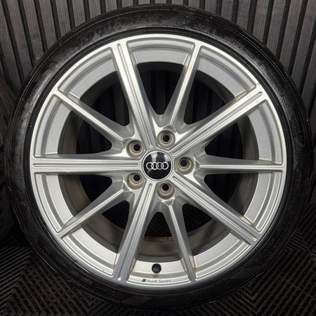18'' GENUINE AUDI A3 S LINE SILVER S3 ALLOY WHEELS ALLOYS TYRES 8Y0601025M
