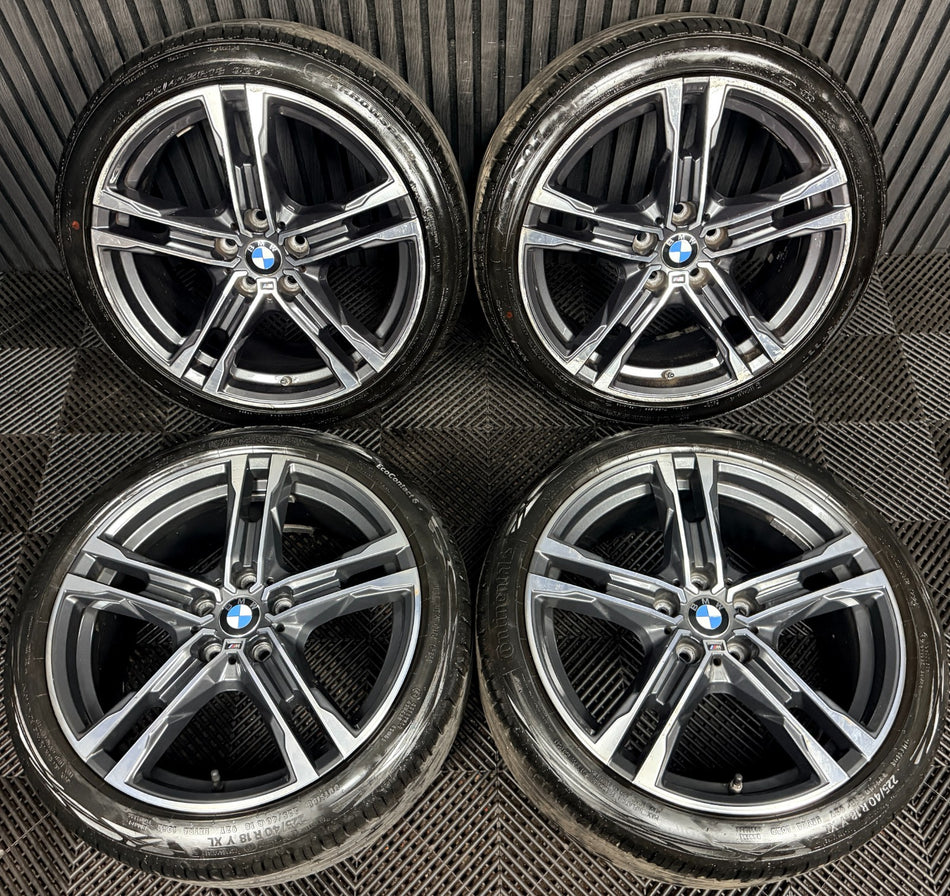 18'' BMW 1 Series 819 Grey M Sport 2 F40 F44 Alloy Wheels Tyres 8092352 Genuine