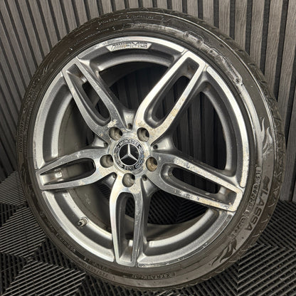 1X 18'' GENUINE AMG MERCEDES A B CLASS CLA GREY DC ALLOY WHEEL TYRE A1764010700