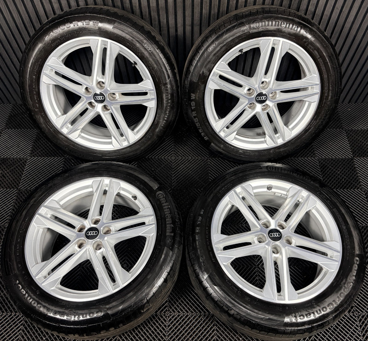 19'' Audi Q5 5 Double Spoke S Line Alloy Wheels Tyres 5X112 80A601025G Genuine