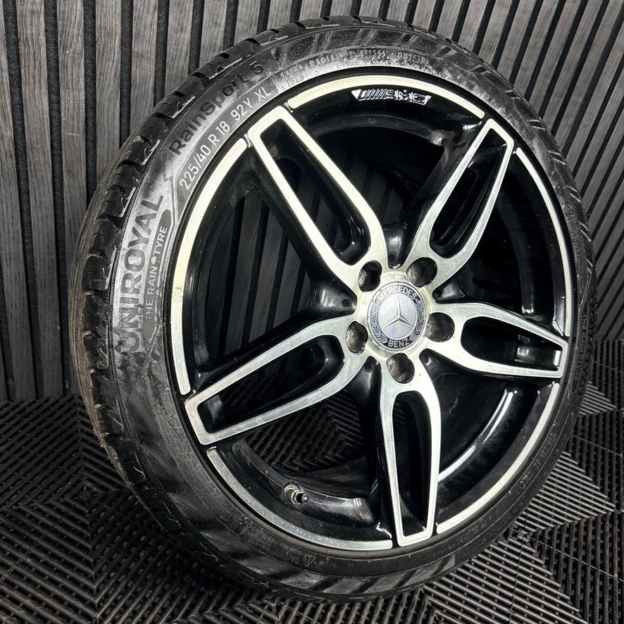 1X 18'' Mercedes AMG A Class CLA Black W176 Alloy Wheel Tyre A1764010700 Genuine