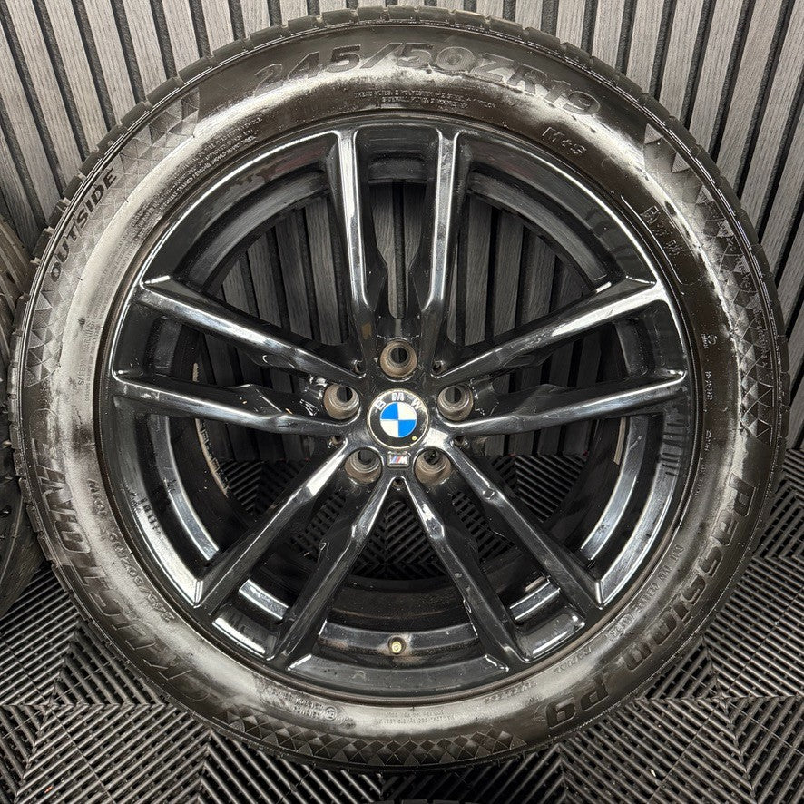 19'' GENUINE BMW X3 X4 G01 G02 698 BLACK M SPORT WHEELS TYRES ALLOYS 8010267
