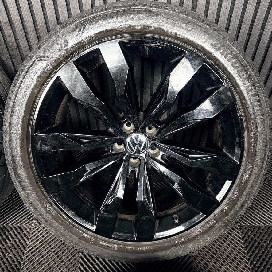 21'' VW Touareg Suzuka Black R Line Alloy Wheels Tyres Q7 760601025D Genuine