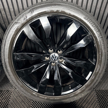 21'' VW Touareg Suzuka Black R Line Alloy Wheels Tyres Q7 760601025D Genuine