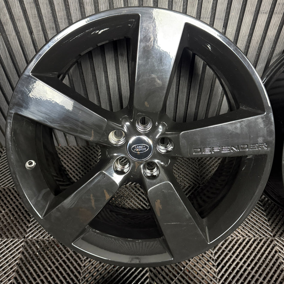 22'' Land Rover Defender 5 Spoke Black 5098 Alloy Wheels Alloys Genuine