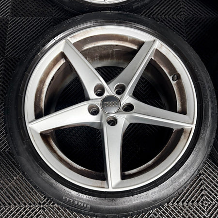18" Audi A5 S Line Silver 5 Spoke Wheels Alloys Tyres 8W0601025BG Genuine