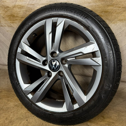 1X 17'' GENUINE VW GOLF R LINE VALENCIA GTD GTI MK8 ALLOY WHEEL TYRE 5H0601025AF
