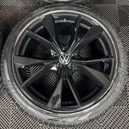 20'' VW Tiguan R Line Misano Black Alloy Wheels Tyres Alloys 5NA601025AH Genuine