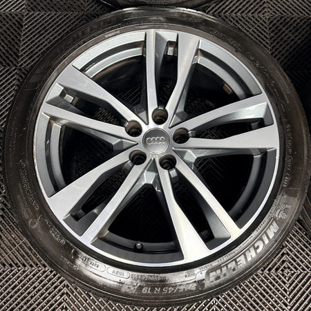 19'' Audi A6 C8 S Line 5 Double Spoke Alloy Wheels Tyres 4K0601025H Genuine