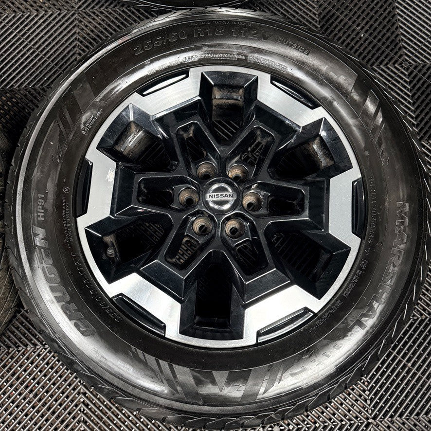 18'' Nissan Navara D40 NP300 Black DC Alloy Wheels Tyres Alloys 5JU3A Genuine