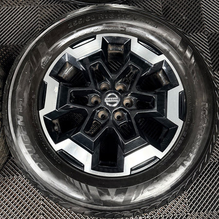 18'' Nissan Navara D40 NP300 Black DC Alloy Wheels Tyres Alloys 5JU3A Genuine
