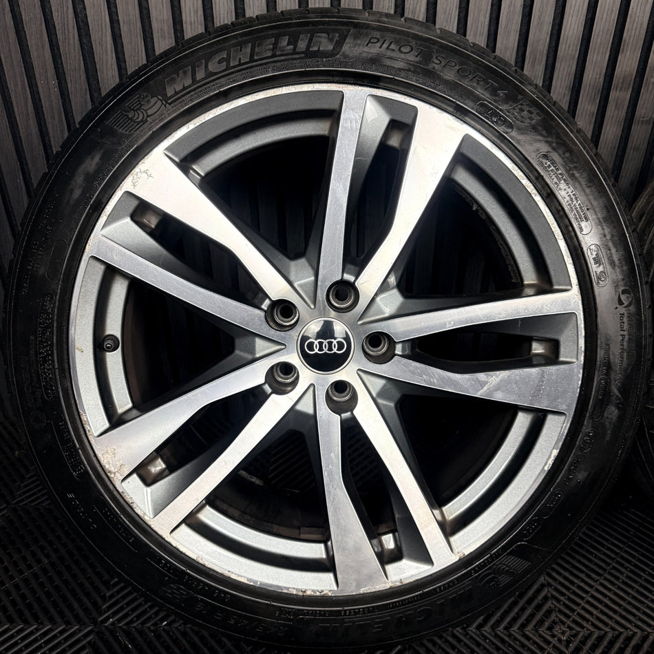 19'' Audi A6 C8 S Line 5 Double Spoke Alloy Wheels Tyres 4K0601025H Genuine