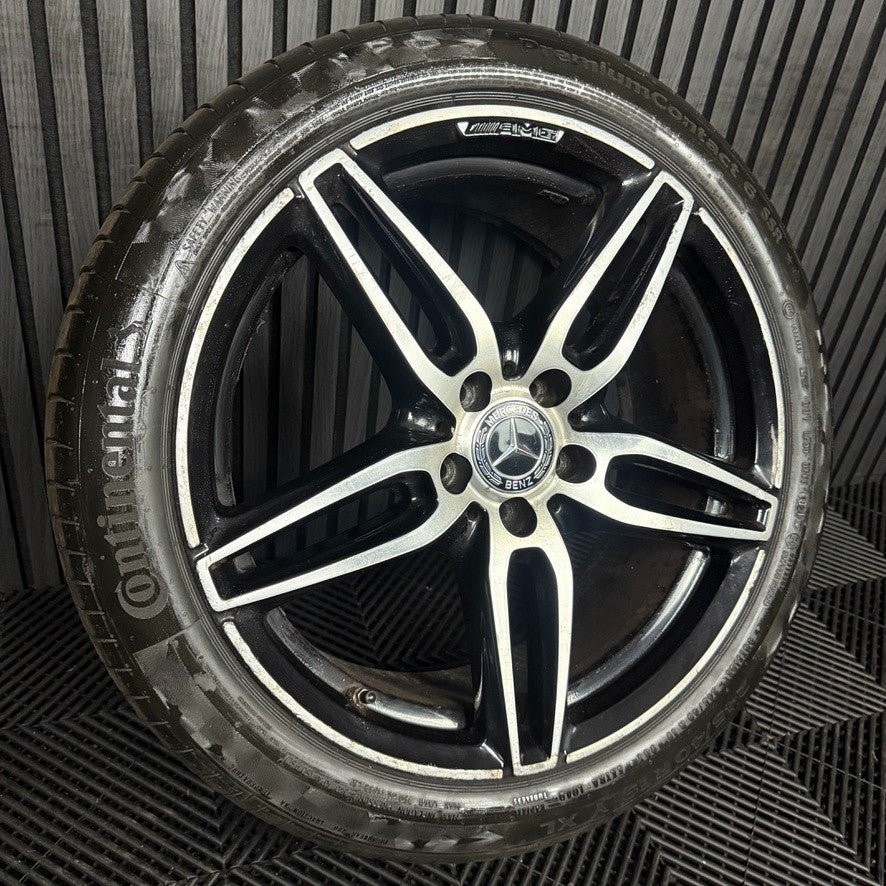 1X 19" GENUINE AMG MERCEDES E CLASS BLACK ALLOY WHEEL W213 A2134012000 FRONT