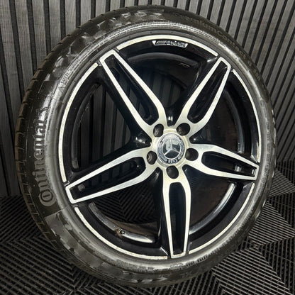 1X 19" GENUINE AMG MERCEDES E CLASS BLACK ALLOY WHEEL W213 A2134012000 FRONT