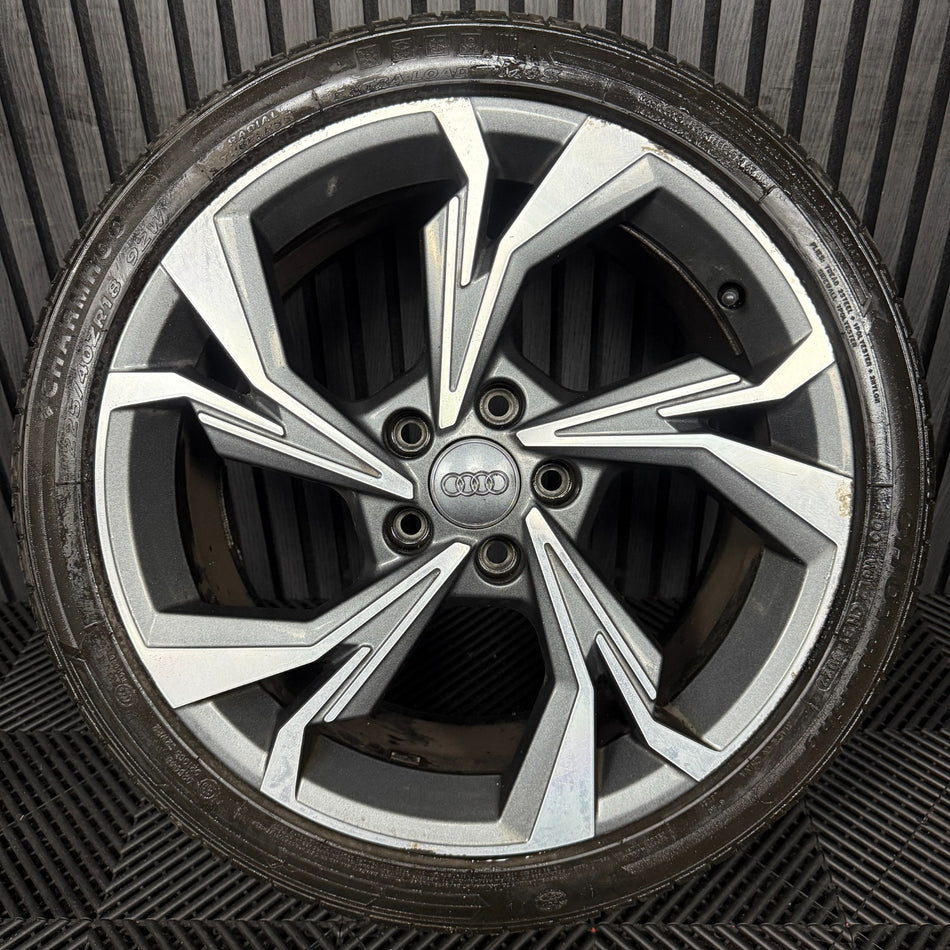 1X 18'' GENUINE AUDI A3 GREY DC ALLOY WHEEL TYRE 8Y0601025H SINGLE SPARE