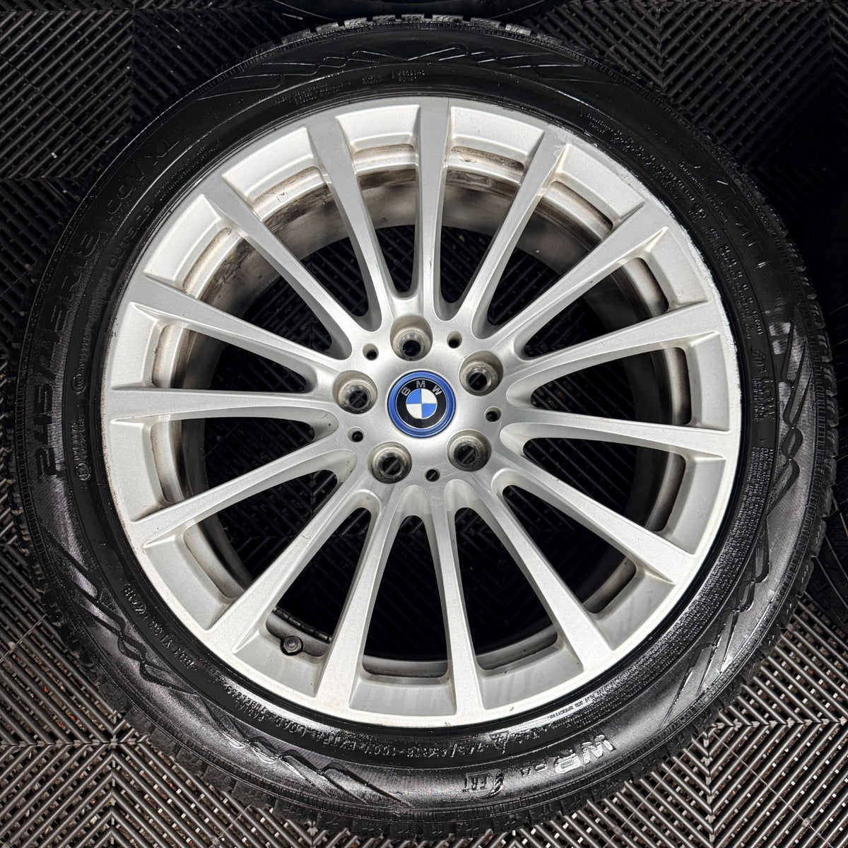 18" Bmw 5 Series 619 Silver Multispoke G30 G31 Alloy Wheel Tyres 6861224 Genuine