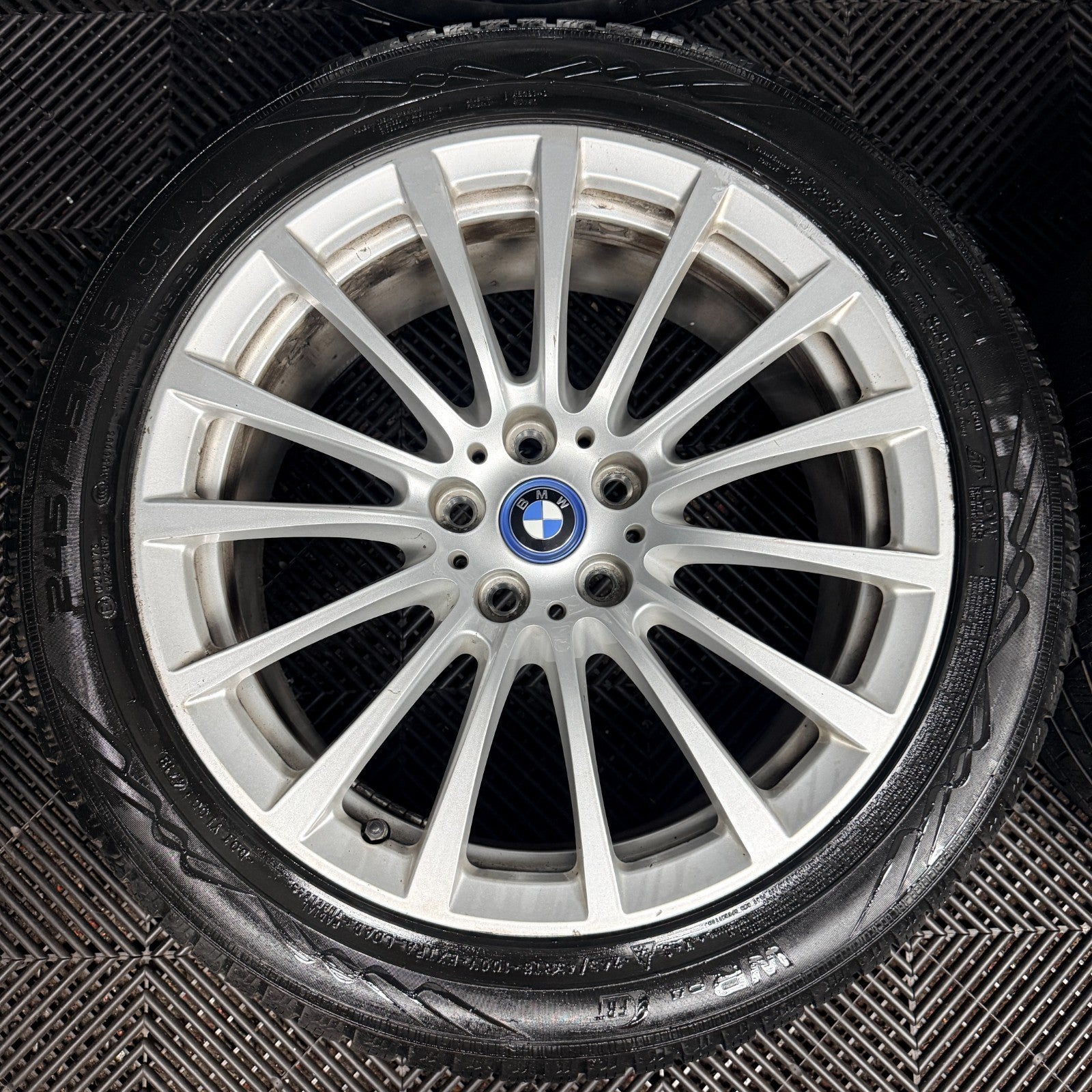 18" Bmw 5 Series 619 Silver Multispoke G30 G31 Alloy Wheel Tyres 6861224 Genuine