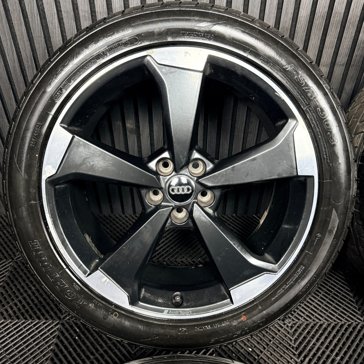 20'' Audi Q5 S Line Rotor Black Edition Alloy Wheels Tyres 80A601025AQ Genuine