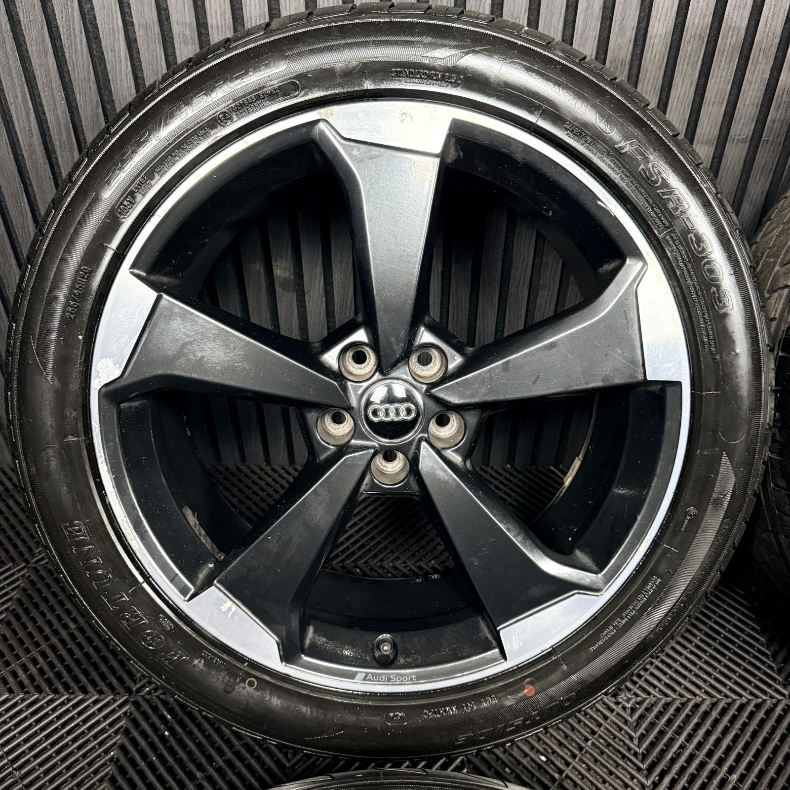 20'' Audi Q5 S Line Rotor Black Edition Alloy Wheels Tyres 80A601025AQ Genuine