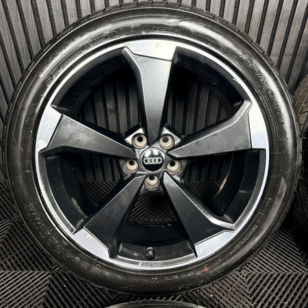 20'' Audi Q5 S Line Rotor Black Edition Alloy Wheels Tyres 80A601025AQ Genuine