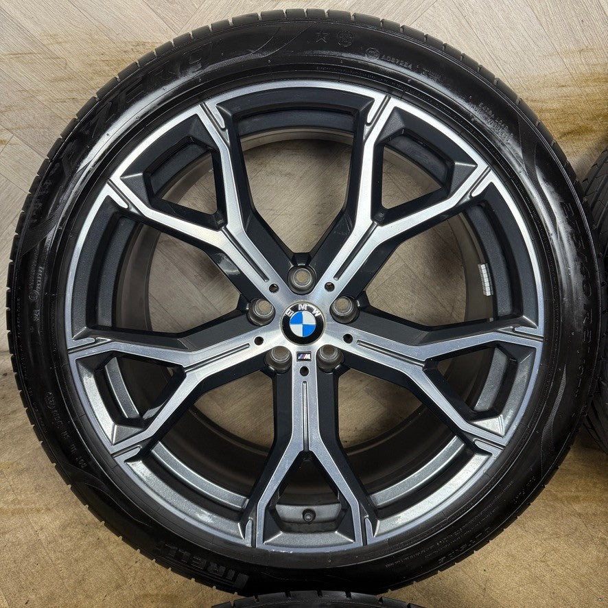 21'' GENUINE BMW X5 X6 G05 G06 741M M SPORT ALLOYS WHEELS ALLOYS TYRES