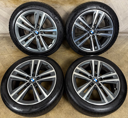 17'' GENUINE BMW 1 SERIES 2 F40 F41 F44 548 GREY DC ALLOY WHEELS TYRES 6884022