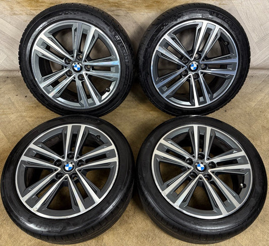 17'' GENUINE BMW 1 SERIES 2 F40 F41 F44 548 GREY DC ALLOY WHEELS TYRES 6884022